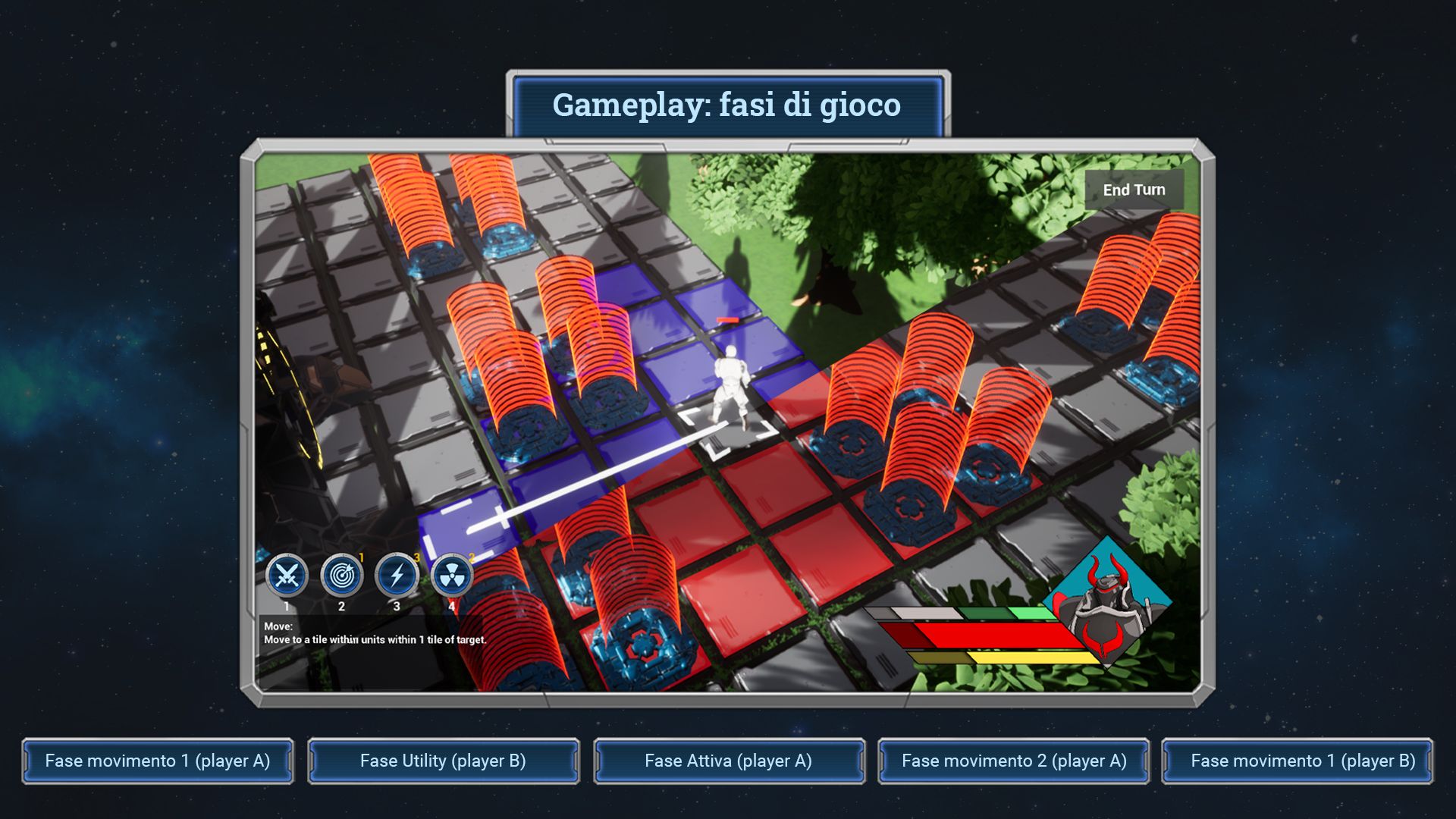 Arena environment and positional grid layout